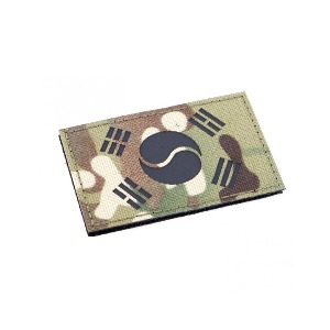 [TMC SPORTS] 로우비즈 태극기 자수 패치 , 블랙 + MC  - Korean Flag Patch